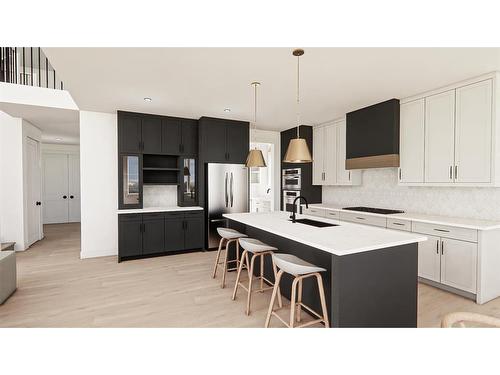 137 Creekstone Hill Sw, Calgary, AB - Indoor Photo Showing Kitchen With Upgraded Kitchen