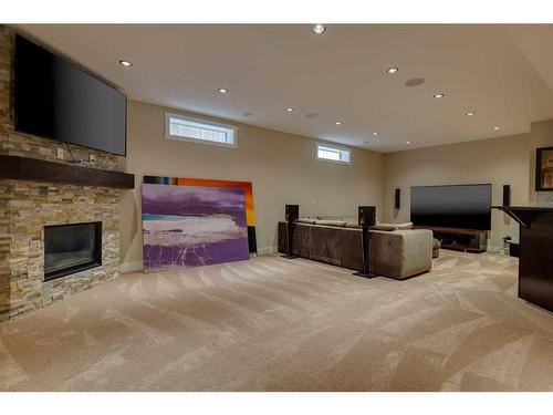 2007 24 Avenue Nw, Calgary, AB - Indoor With Fireplace