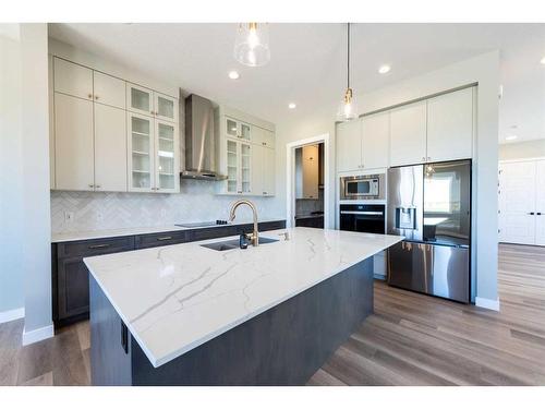 1327 Cornerstone Street, Calgary, AB - Indoor Photo Showing Kitchen With Stainless Steel Kitchen With Double Sink With Upgraded Kitchen