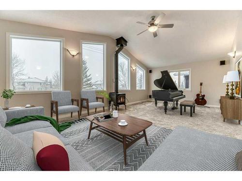 692 West Chestermere Drive, Chestermere, AB - Indoor Photo Showing Living Room