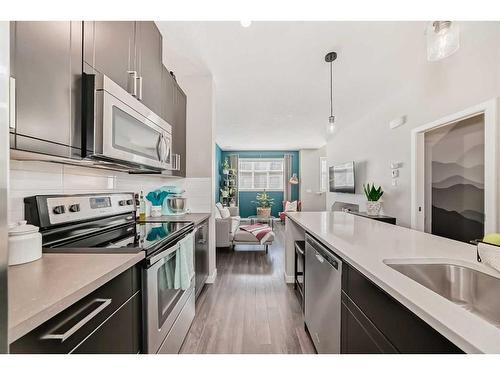 96 Copperstone Common Se, Calgary, AB - Indoor Photo Showing Kitchen With Stainless Steel Kitchen With Upgraded Kitchen