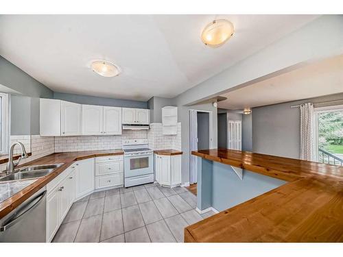 48 Hooke Road Sw, Calgary, AB - Indoor Photo Showing Kitchen With Double Sink
