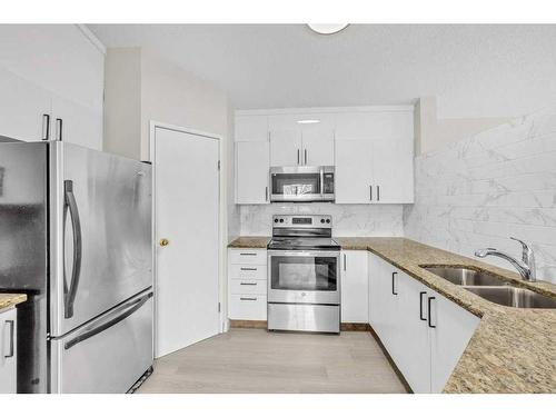 12 Martin Crossing Rise Ne, Calgary, AB - Indoor Photo Showing Kitchen With Double Sink With Upgraded Kitchen