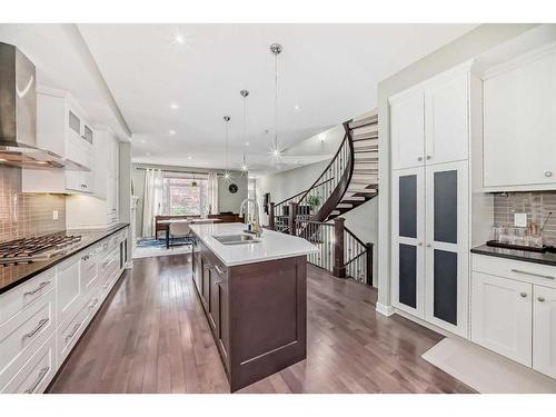 2425 22A Street Nw, Calgary, AB - Indoor Photo Showing Kitchen With Double Sink With Upgraded Kitchen