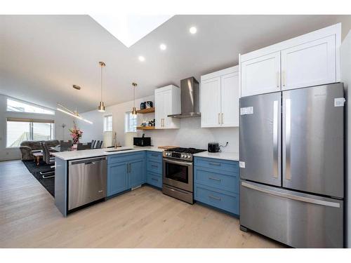 2 Prestwick Rise Se, Calgary, AB - Indoor Photo Showing Kitchen With Stainless Steel Kitchen With Upgraded Kitchen