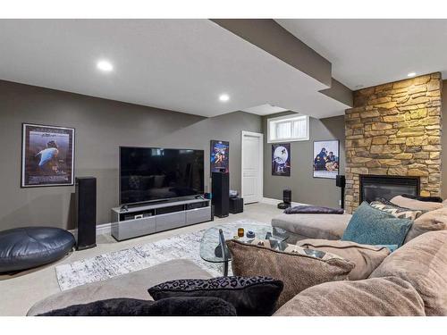 15 Aspen Summit Court Sw, Calgary, AB - Indoor With Fireplace