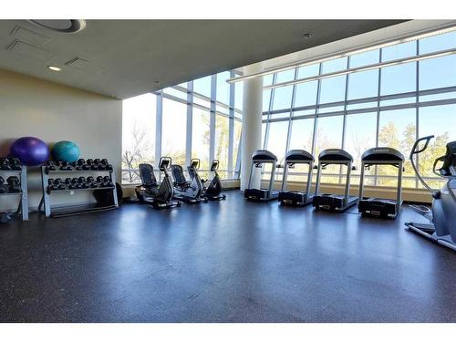 802-99 Spruce Place Sw, Calgary, AB - Indoor Photo Showing Gym Room