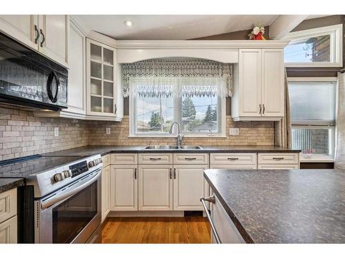 12 Lake Newell Green Se, Calgary, AB - Indoor Photo Showing Kitchen With Double Sink