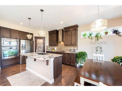 483 Cranford Drive Se, Calgary, AB - Indoor Photo Showing Kitchen With Upgraded Kitchen