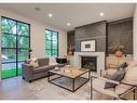 1426 4A Street Nw, Calgary, AB  - Indoor Photo Showing Living Room With Fireplace 