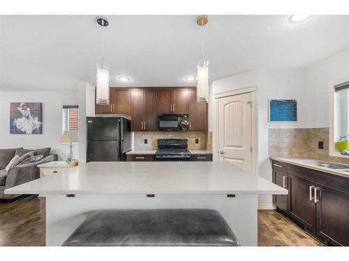 113 Chaparral Valley Gardens Se, Calgary, AB - Indoor Photo Showing Kitchen With Double Sink