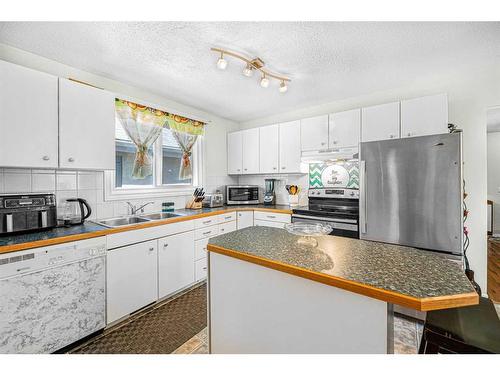 2729 17 Street Se, Calgary, AB - Indoor Photo Showing Kitchen With Double Sink