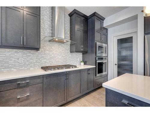 114 Masters Point Se, Calgary, AB - Indoor Photo Showing Kitchen With Upgraded Kitchen