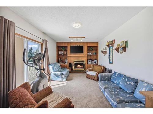 291178 Township Road 262, Rural Rocky View County, AB - Indoor Photo Showing Living Room With Fireplace