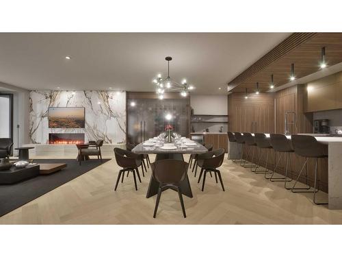 602-100 10A Street Nw, Calgary, AB - Indoor Photo Showing Dining Room