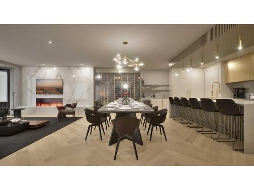 602-100 10A Street Nw, Calgary, AB - Indoor Photo Showing Dining Room