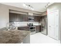 314-100 Cranfield Common Se, Calgary, AB  - Indoor Photo Showing Kitchen With Double Sink 