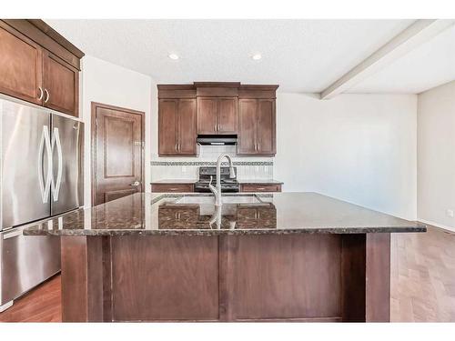 1204 New Brighton Drive Se, Calgary, AB - Indoor Photo Showing Kitchen With Double Sink