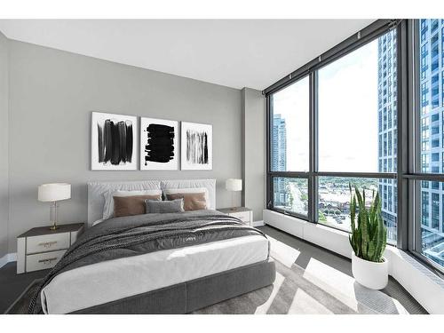 1908-220 12 Avenue Se, Calgary, AB - Indoor Photo Showing Bedroom