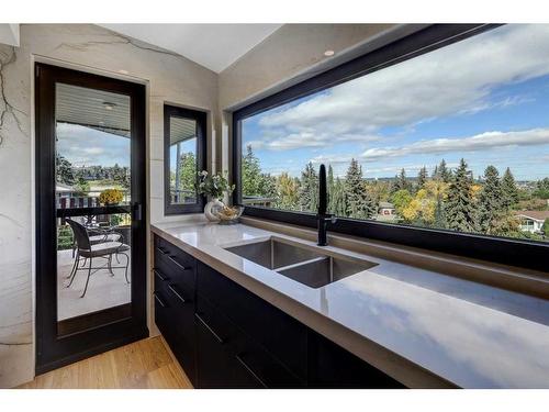 2320 Sunset Avenue Sw, Calgary, AB - Indoor Photo Showing Kitchen With Double Sink