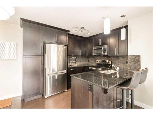 4305-155 Skyview Ranch Way Ne, Calgary, AB - Indoor Photo Showing Kitchen With Stainless Steel Kitchen With Double Sink With Upgraded Kitchen