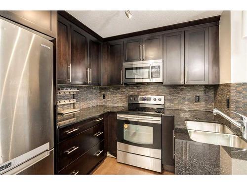 4305-155 Skyview Ranch Way Ne, Calgary, AB - Indoor Photo Showing Kitchen With Stainless Steel Kitchen With Upgraded Kitchen