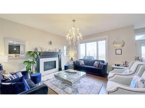 164 Nolanlake View Nw, Calgary, AB - Indoor Photo Showing Living Room With Fireplace