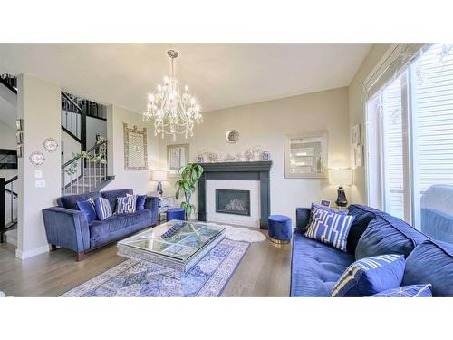 164 Nolanlake View Nw, Calgary, AB - Indoor Photo Showing Living Room With Fireplace