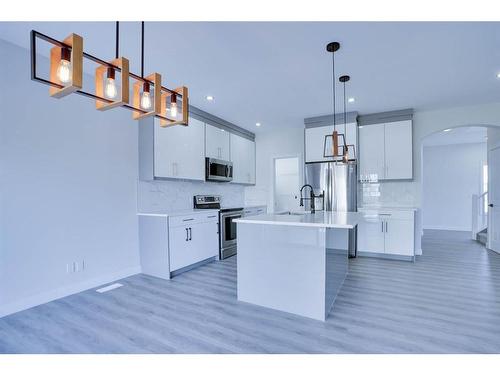 8 Cranwell Green Se, Calgary, AB - Indoor Photo Showing Kitchen With Upgraded Kitchen