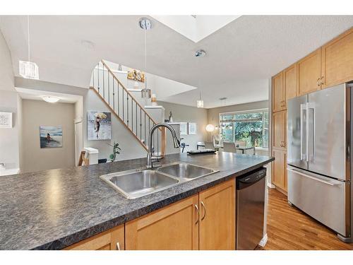 57 Auburn Bay View Se, Calgary, AB - Indoor Photo Showing Kitchen With Double Sink