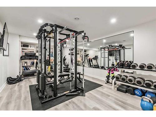 16 Marquis Grove Se, Calgary, AB - Indoor Photo Showing Gym Room