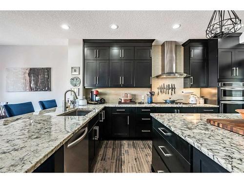 16 Marquis Grove Se, Calgary, AB - Indoor Photo Showing Kitchen With Upgraded Kitchen