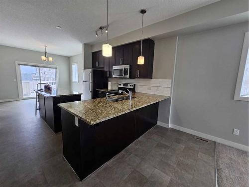 17 Redstone Circle Ne, Calgary, AB - Indoor Photo Showing Kitchen With Double Sink With Upgraded Kitchen
