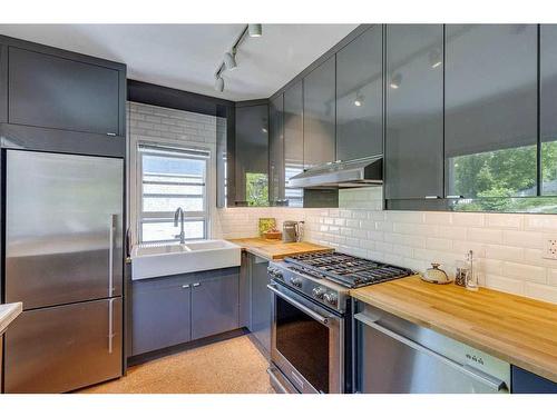 1125 Maggie Street Se, Calgary, AB - Indoor Photo Showing Kitchen With Double Sink With Upgraded Kitchen
