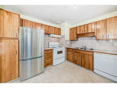 9815 2 Street Se, Calgary, AB - Indoor Photo Showing Kitchen With Double Sink