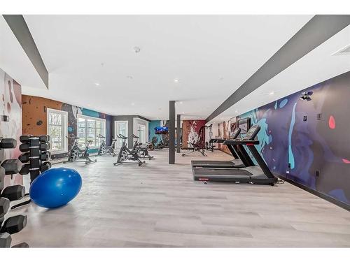1307-681 Savanna Boulevard Ne, Calgary, AB - Indoor Photo Showing Gym Room