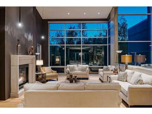 2906 Marquette Street Sw, Calgary, AB - Indoor Photo Showing Other Room With Fireplace