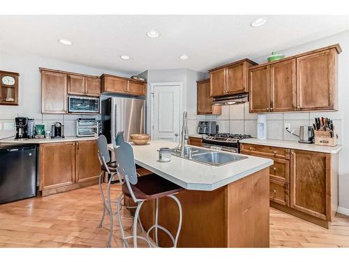 559 Auburn Bay Heights Se, Calgary, AB - Indoor Photo Showing Kitchen With Double Sink