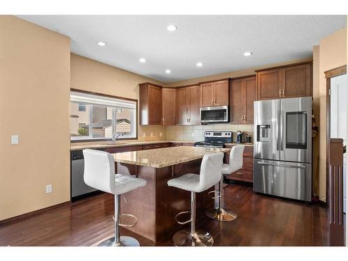 735 New Brighton Drive Se, Calgary, AB - Indoor Photo Showing Kitchen With Stainless Steel Kitchen
