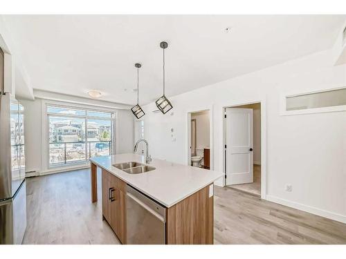 2210-55 Lucas Way Nw, Calgary, AB - Indoor Photo Showing Kitchen With Double Sink