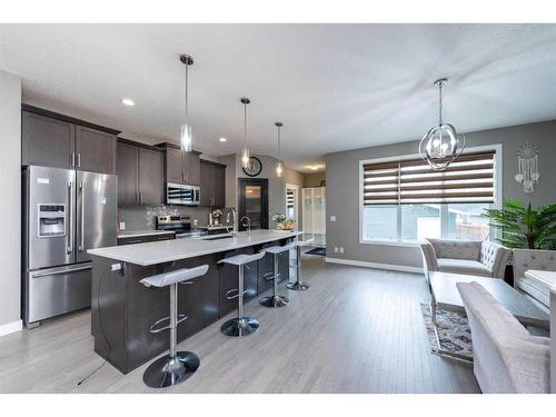 445 Redstone Grove Ne, Calgary, AB - Indoor Photo Showing Kitchen With Stainless Steel Kitchen With Upgraded Kitchen