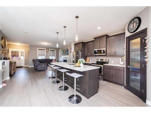 445 Redstone Grove Ne, Calgary, AB - Indoor Photo Showing Kitchen With Stainless Steel Kitchen With Upgraded Kitchen