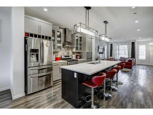 164 Livingston Parade Ne, Calgary, AB - Indoor Photo Showing Kitchen With Upgraded Kitchen