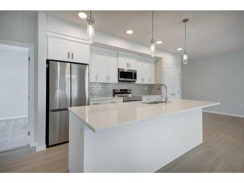 3117-20295 Seton Way Se, Calgary, AB - Indoor Photo Showing Kitchen With Upgraded Kitchen