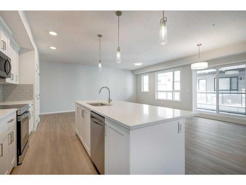 3117-20295 Seton Way Se, Calgary, AB - Indoor Photo Showing Kitchen With Upgraded Kitchen