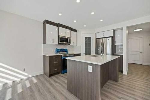 968 Taradale Drive Ne, Calgary, AB - Indoor Photo Showing Kitchen With Stainless Steel Kitchen With Upgraded Kitchen
