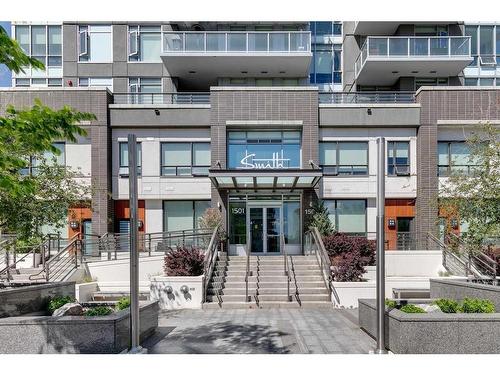 806-1501 6 Street Sw, Calgary, AB - Outdoor With Balcony With Facade