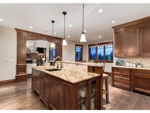 243045 Morgans Road, Rural Rocky View County, AB - Indoor Photo Showing Kitchen With Upgraded Kitchen