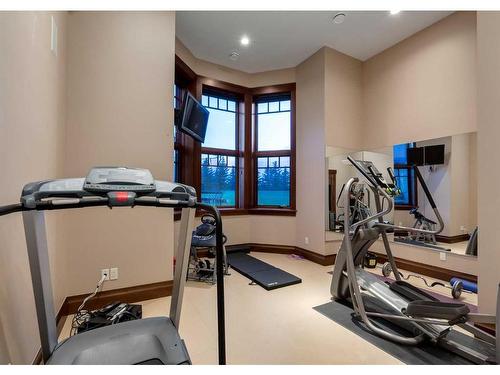 243045 Morgans Road, Rural Rocky View County, AB - Indoor Photo Showing Gym Room