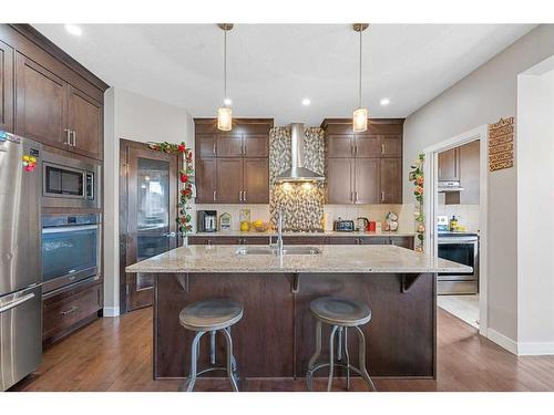 115 Saddlelake Way Ne, Calgary, AB - Indoor Photo Showing Kitchen With Stainless Steel Kitchen With Upgraded Kitchen